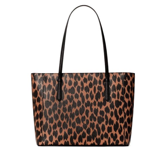 New Kate Spade Schuyler Medium Tote Saffiano Spotted Animal print - Picture 5 of 5